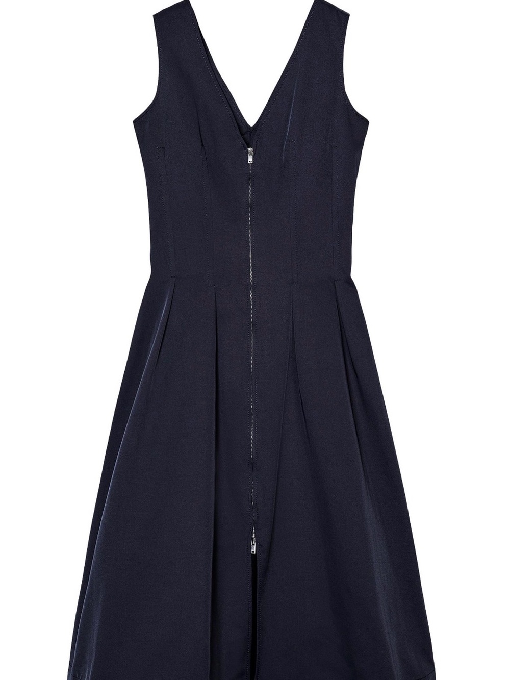 ZARA NAVY BLUE ZIPPER DRESS